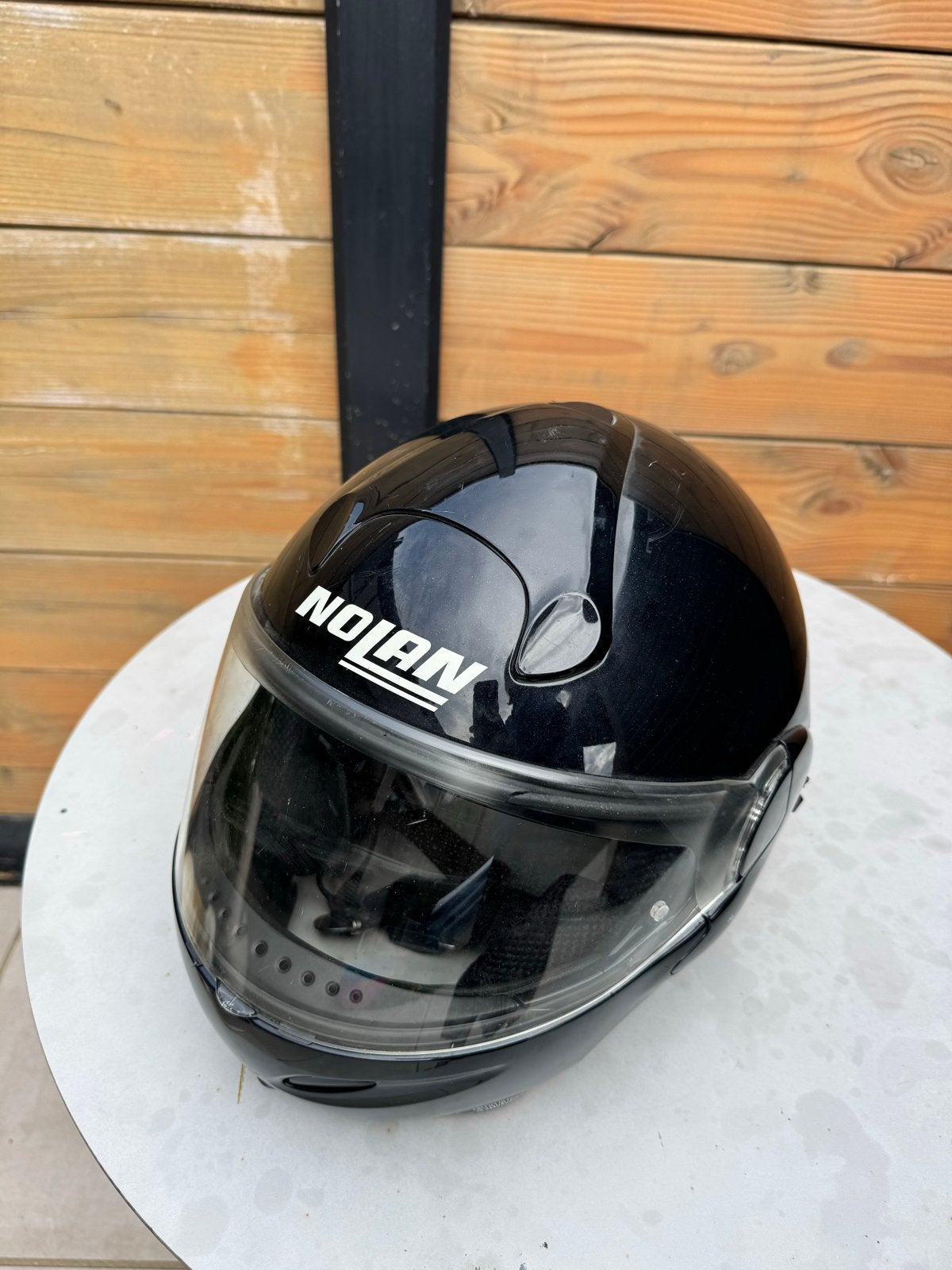 Nolan N-100E XL Systeemhelm Zwart, Motoren, Kleding | Motorhelmen, Systeemhelm, XL, Ophalen of Verzenden, Tweedehands