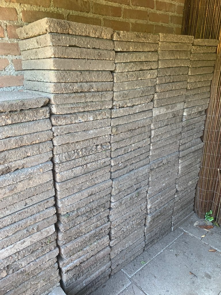 Tuintegels gratis, Tuin en Terras, Ophalen, Gebruikt, 10 m² of meer, Beton