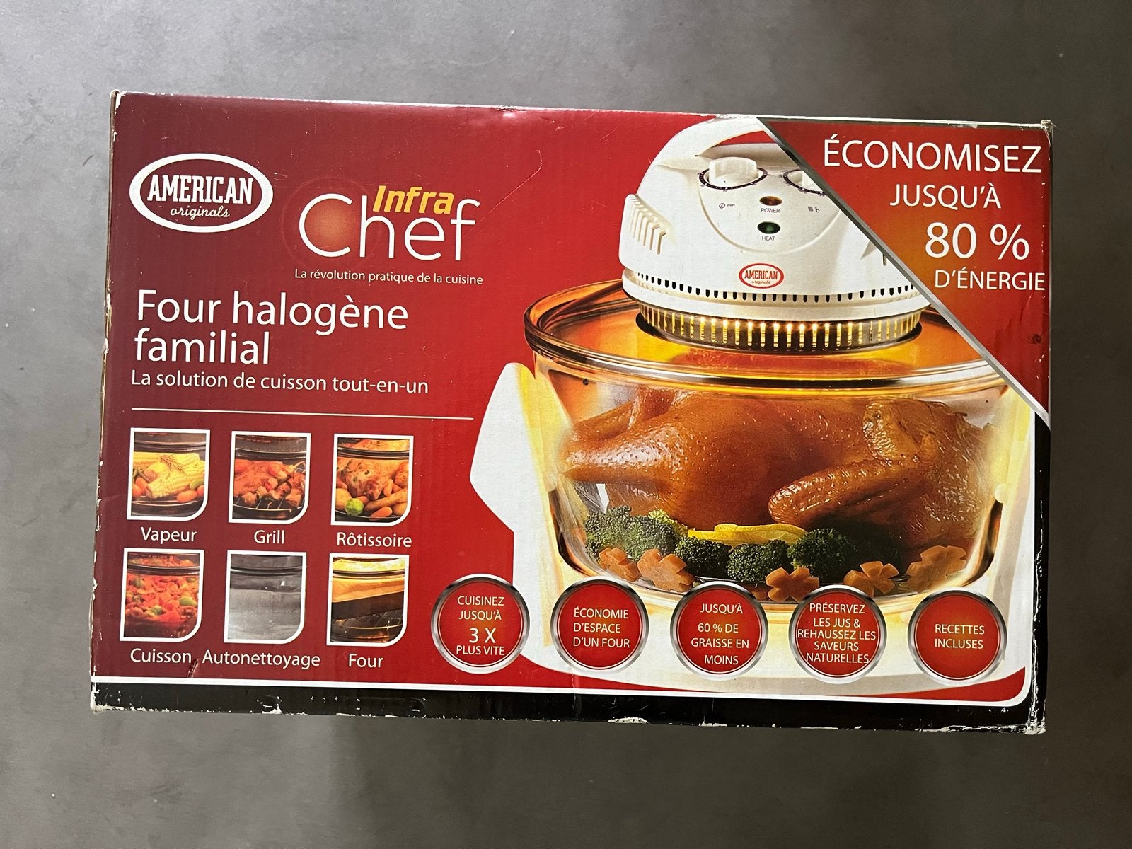 Nieuwe American Originals Infra Chef Halogeenoven, Ophalen, Minder dan 45 cm, Overige merken, Hete lucht