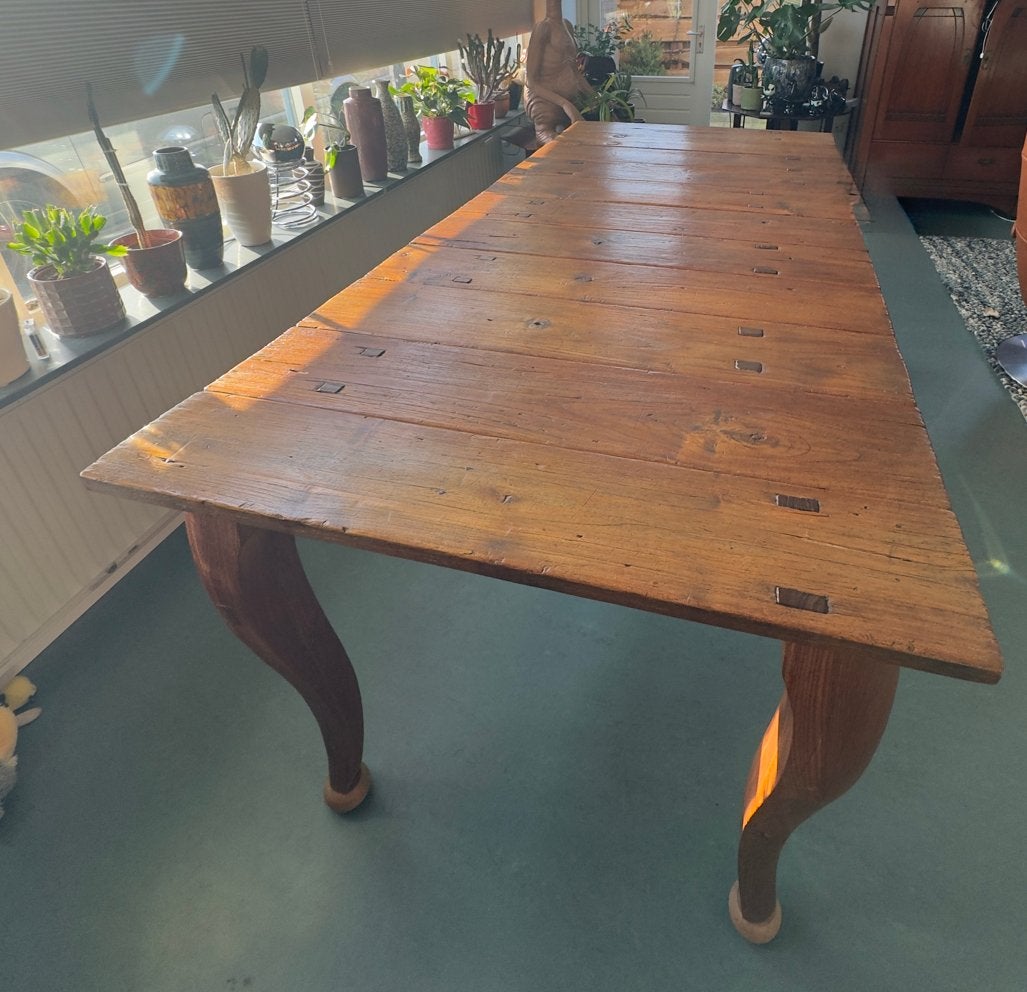 Massief Teakhouten Eettafel - Loodzwaar en Degelijk, Ophalen