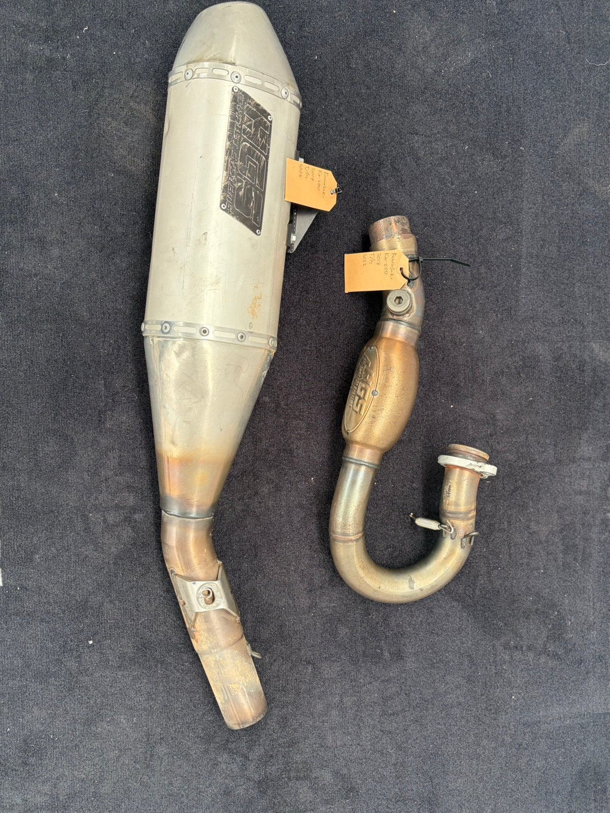 Hgs uitlaat systeem kx250, Motoren, Ophalen of Verzenden