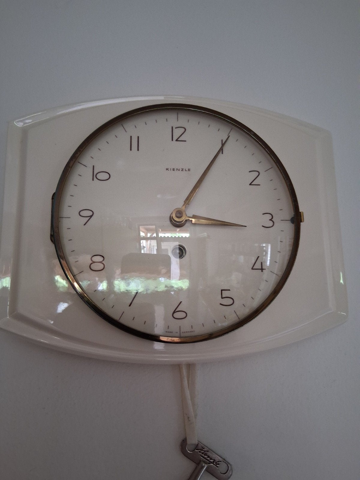 Vintage Kienzle wandklok - Made in Germany, Ophalen of Verzenden