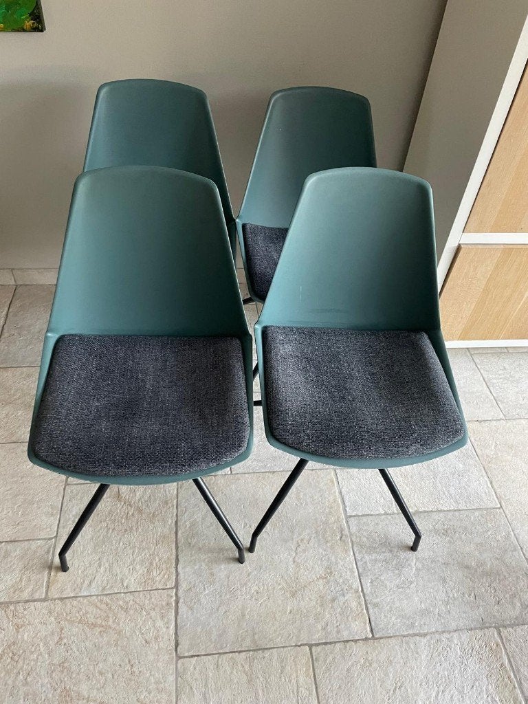 Eetkamerstoelen Xooon, Ophalen, Gebruikt, Blauw, Vier