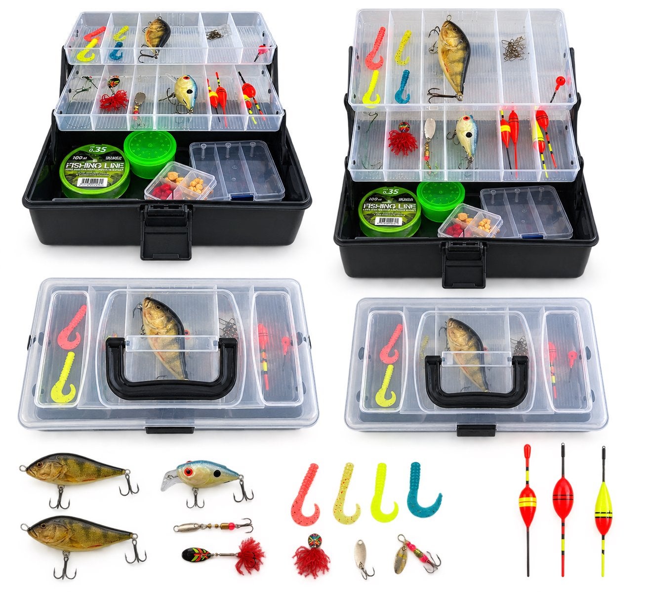 Complete visgerei set met kunstaas, dobbers en vislijn, Verzenden, Nieuw, Overige typen