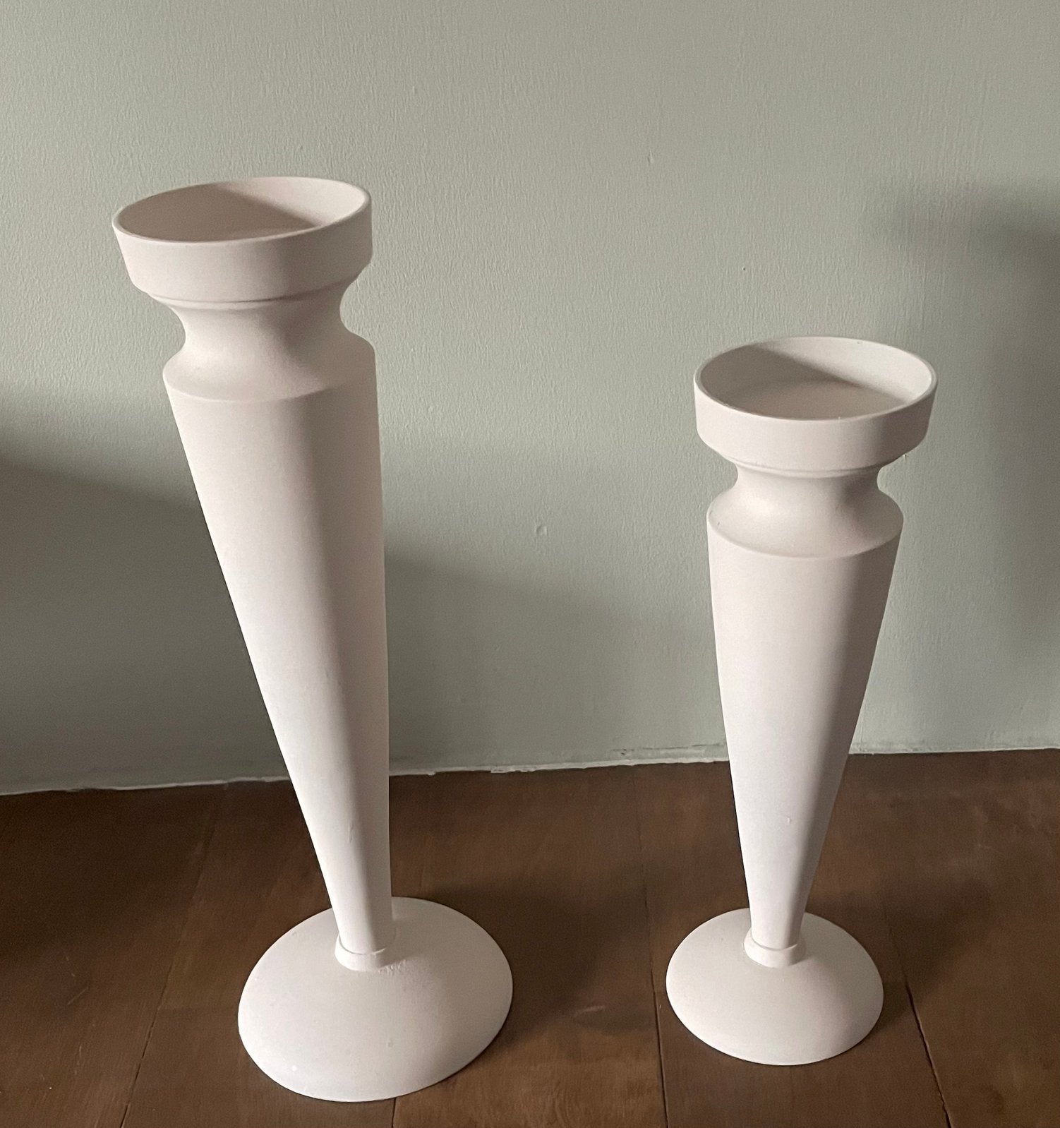 Mooie zandkleurige  Brass & Boom kandelaars., Huis en Inrichting, 51 cm, Ophalen of Verzenden, Zo goed als nieuw, Metaal