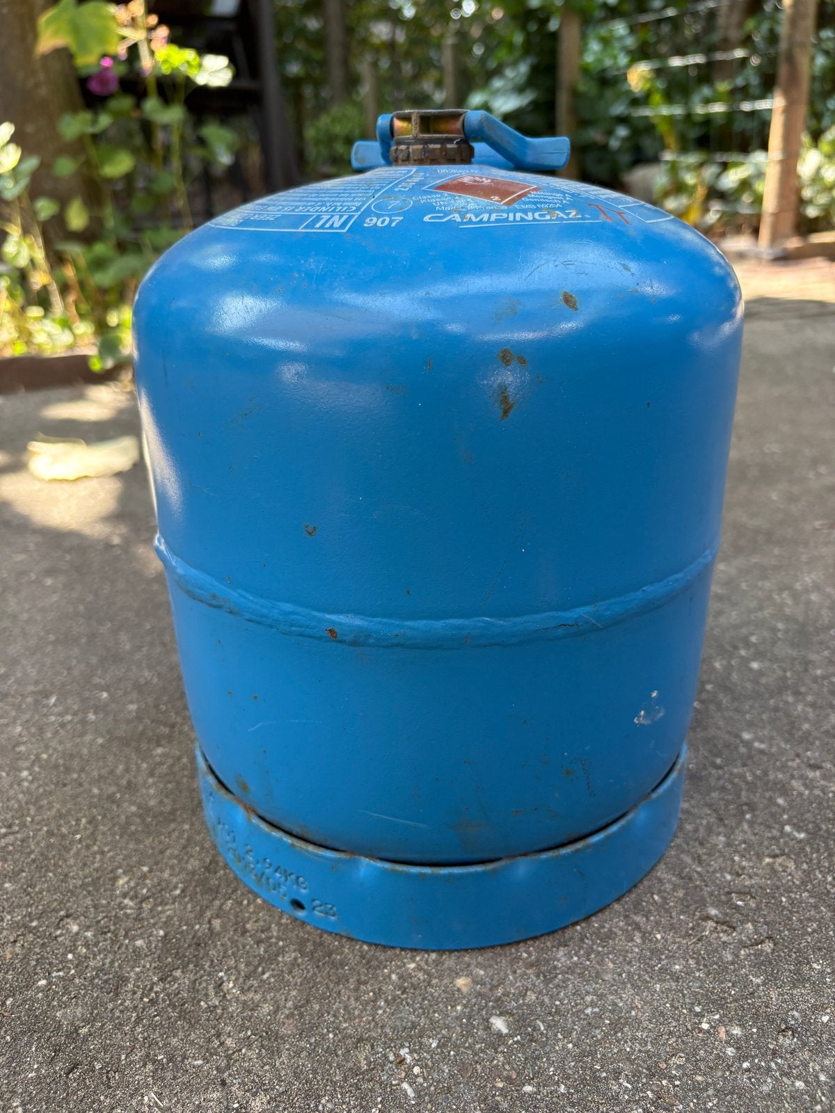 Campingaz gasfles 907, waarschijnlijk (bijna)leeg, Ophalen, Gebruikt