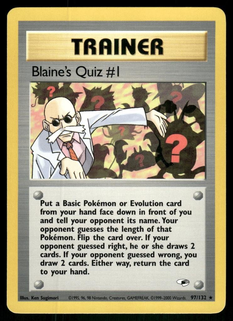 Blaine's Quiz #1 97/132 - Gym Heroes (NM), Verzenden, Gebruikt