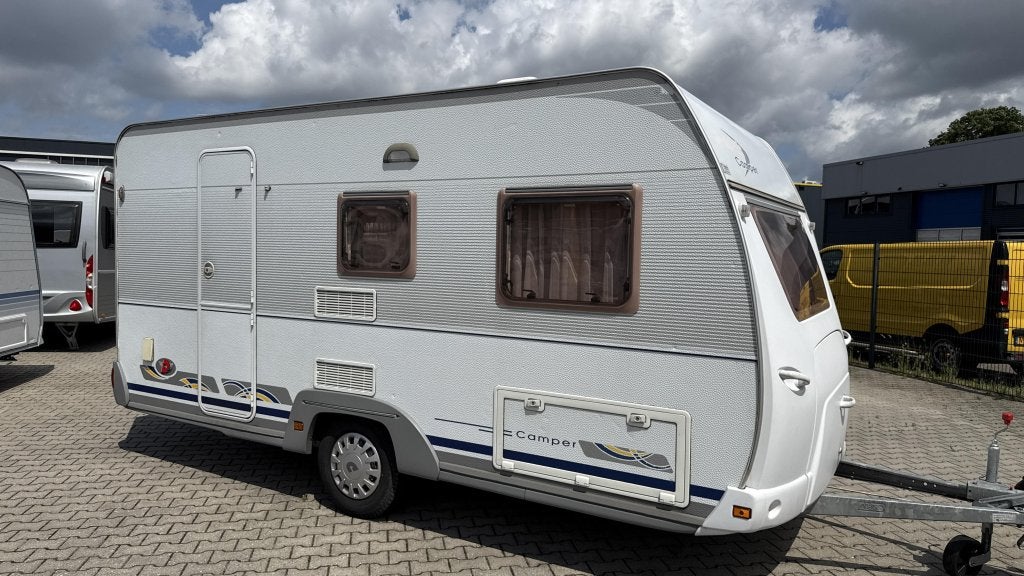 Dethleffs Camper 440 DB bouwjaar 2003 met voortent, Caravans en Kamperen, Bedrijf, Treinzit, Tot en met 4, Dwarsbed