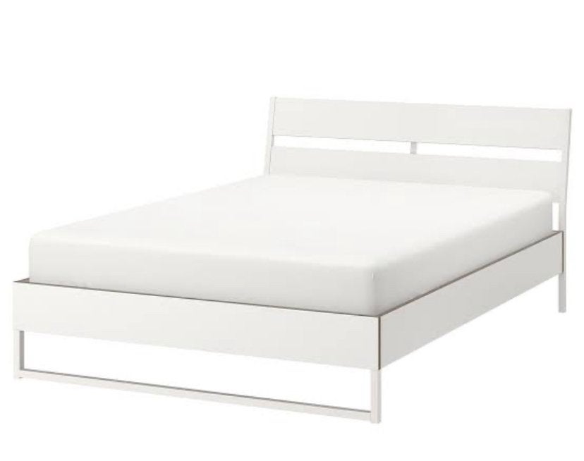 Twijfelaar bedframe wit, Ophalen, Gebruikt, 140 cm, Twijfelaar