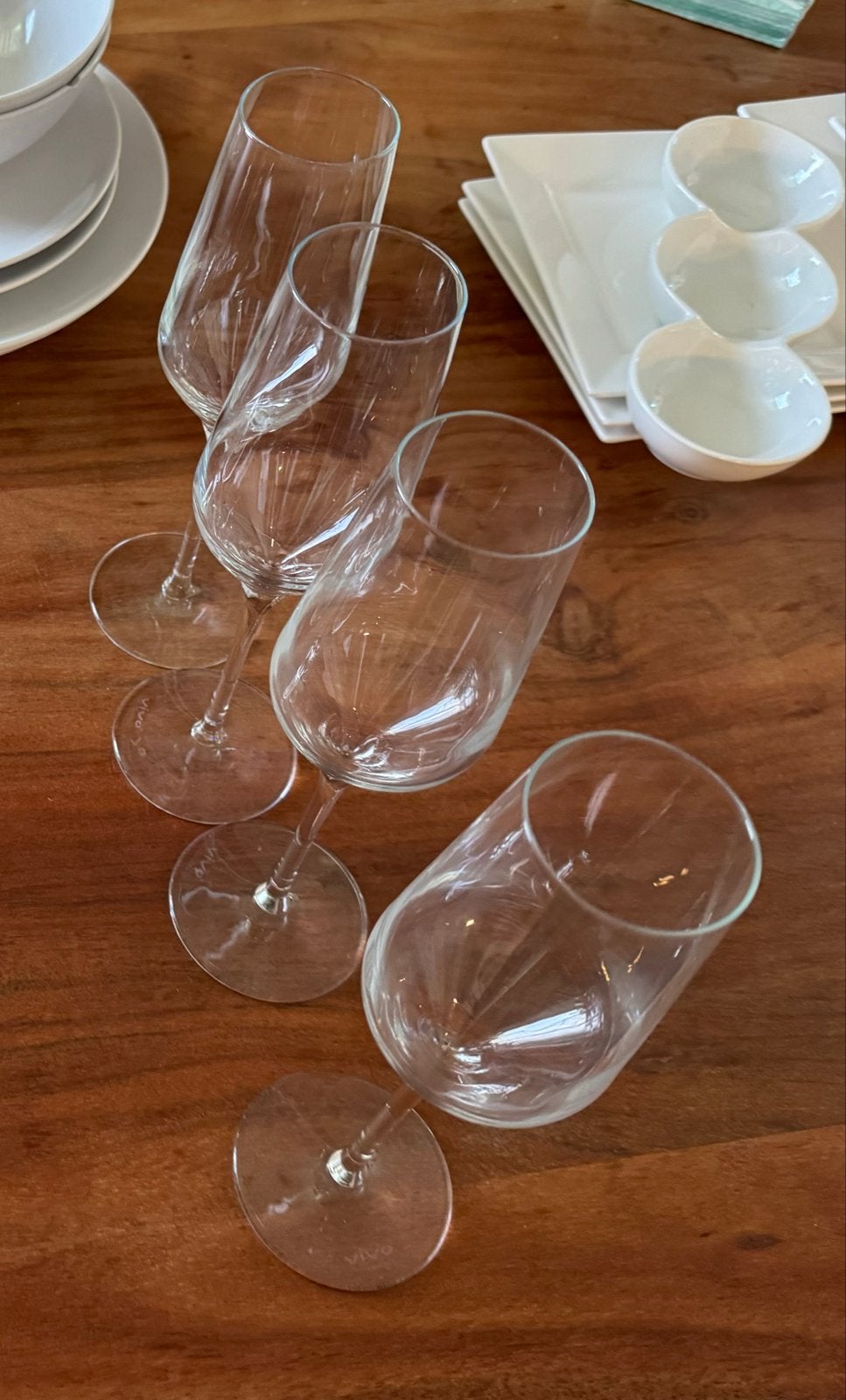 Vivo champagne flutes 4x, Ophalen, Zo goed als nieuw, Glas, Overige merken