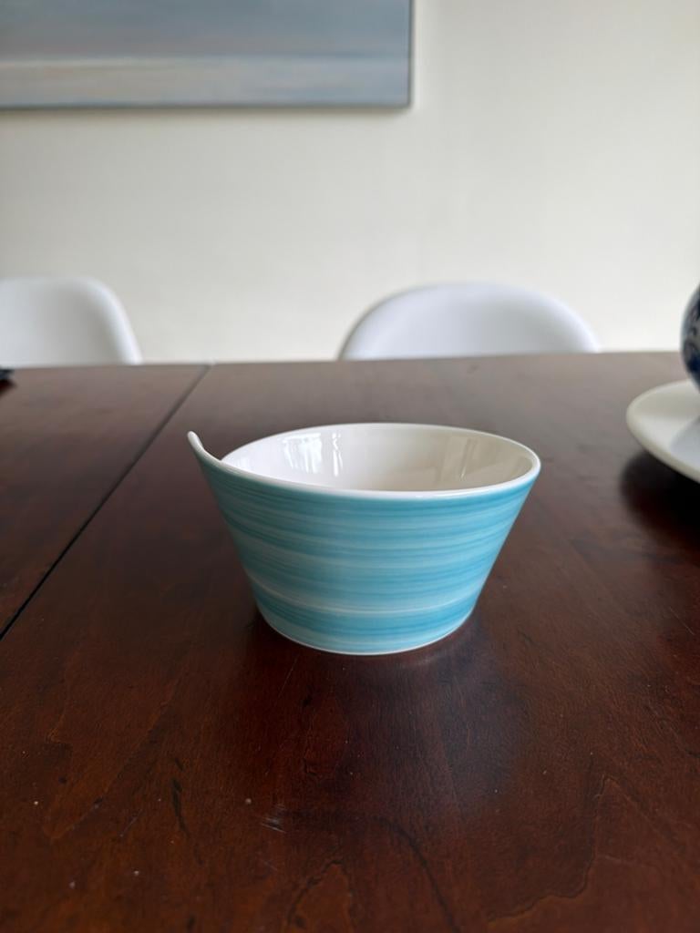 Villeroy & Boch schaaltje porselein - Aqua spiraal design, Ophalen of Verzenden, Zo goed als nieuw, Kom(men), Overige stijlen