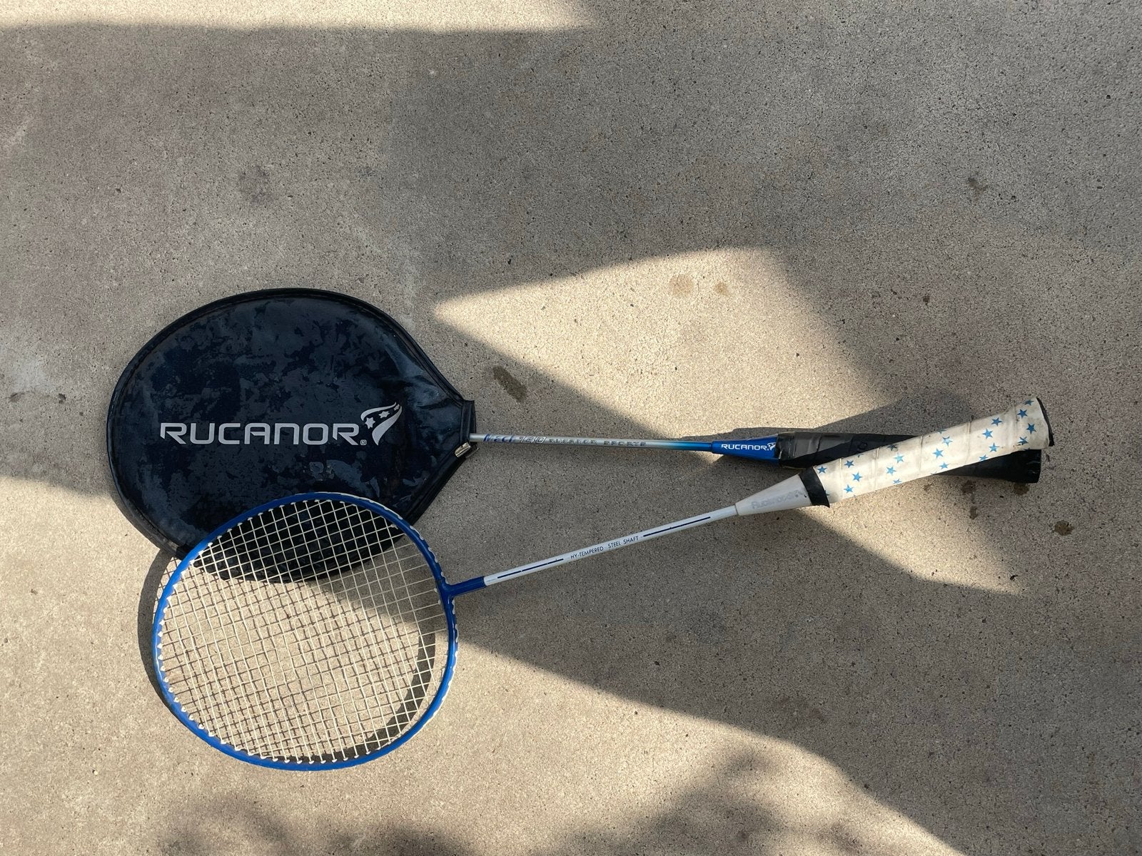 Rucanor badmintonrackets met hoes, Ophalen of Verzenden, Gebruikt, Racket(s)