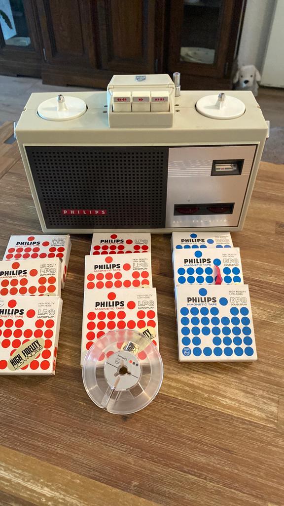 Werkende Philips Bandrecorder met banden, Ophalen of Verzenden, Bandrecorder, Met banden