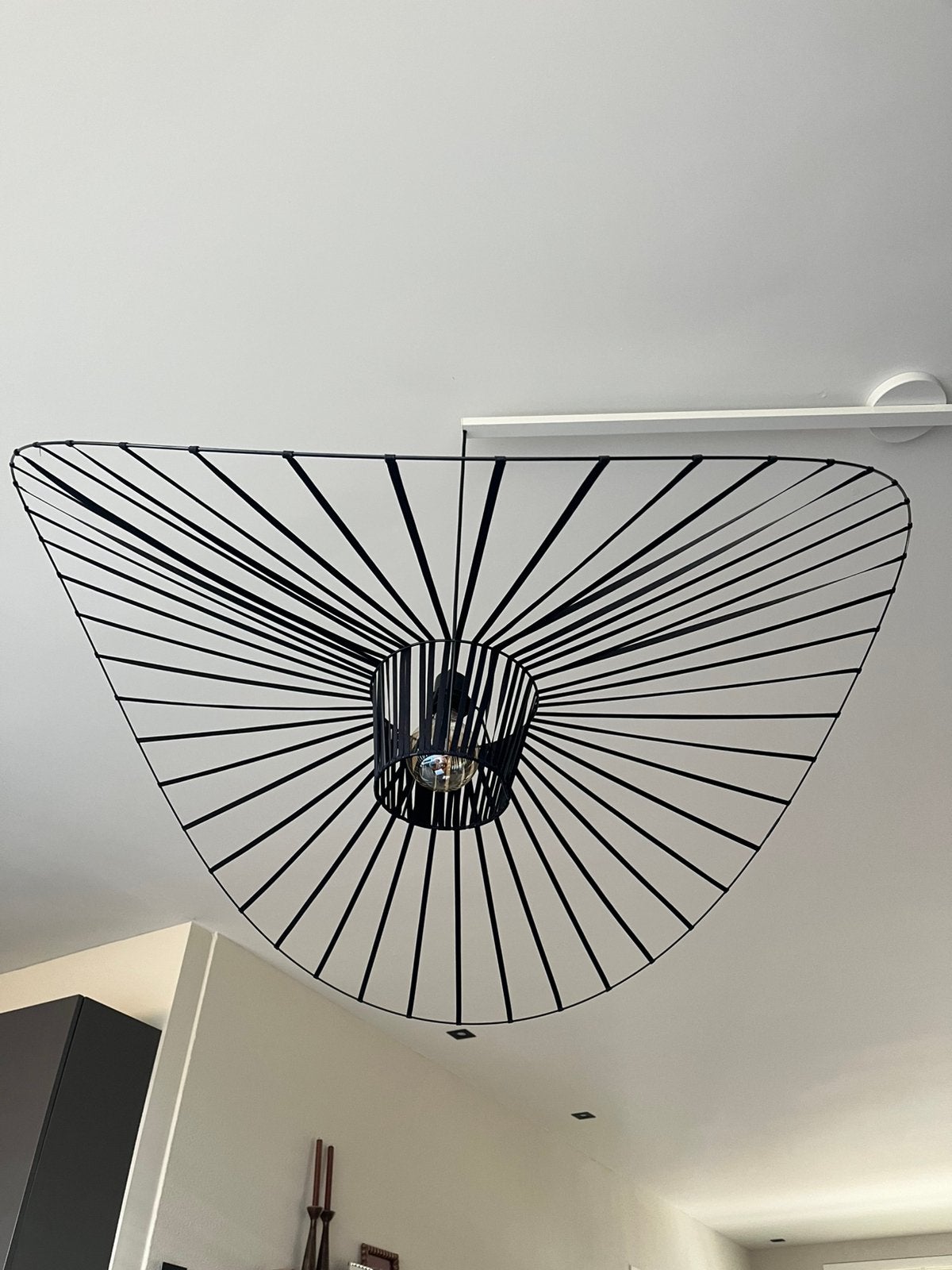 Vertigo hanglamp hoedlamp zwart 120 cm doorsnee, Ophalen, Zo goed als nieuw