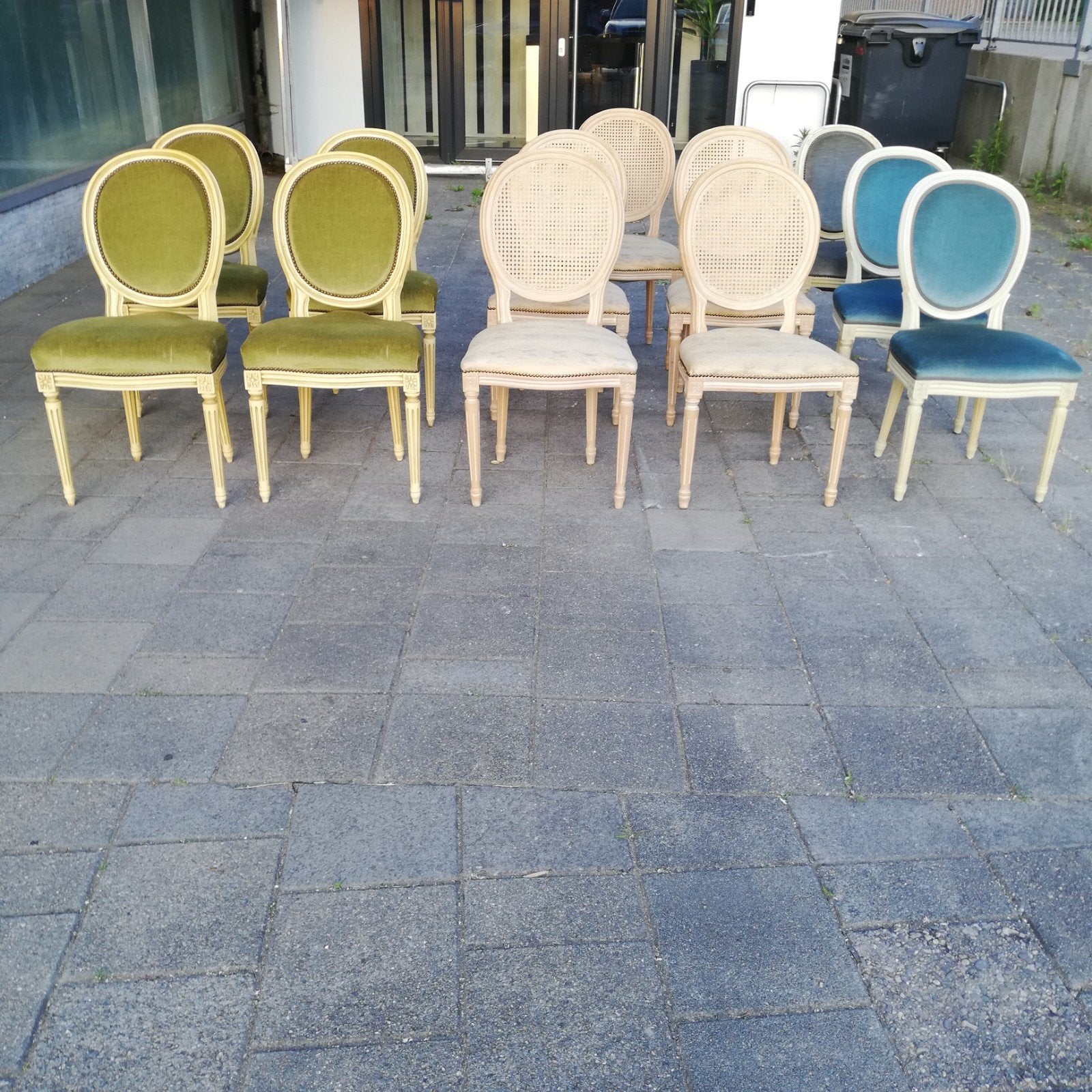12 x queen ann stoelen, Ophalen of Verzenden, Zo goed als nieuw, Bruin, Vijf, Zes of meer stoelen