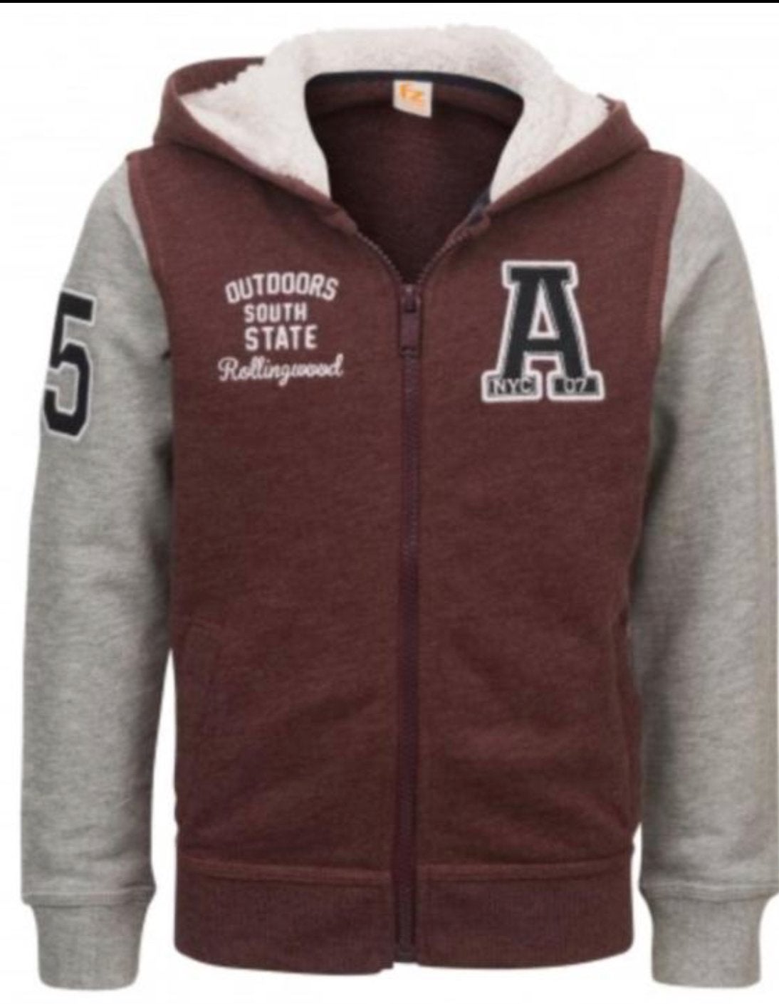 Stoere jongens hoodie teddy voering in capuchon Maat 110-116, Ophalen of Verzenden, Nieuw, Jongen, Trui of Vest