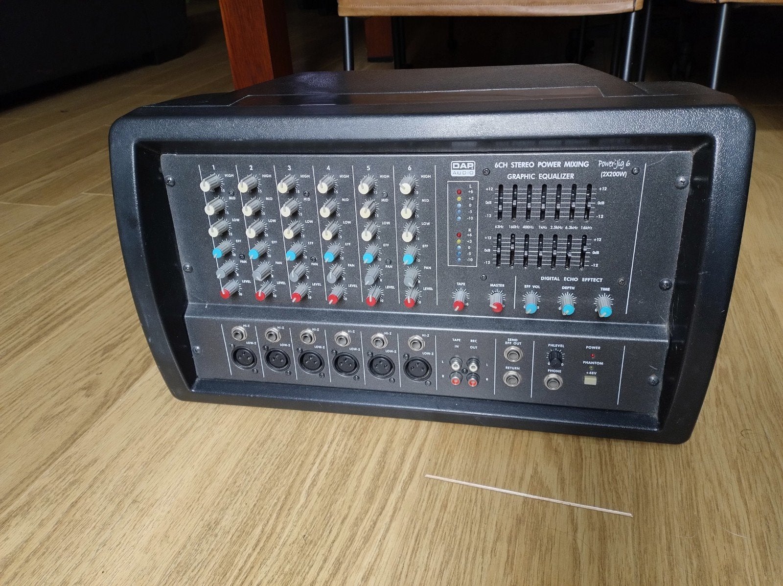 DAP Audio 6-kanaals stereo powermixer met equalizer, Muziek en Instrumenten, Ophalen, Gebruikt, Minder dan 500 watt, P.A.