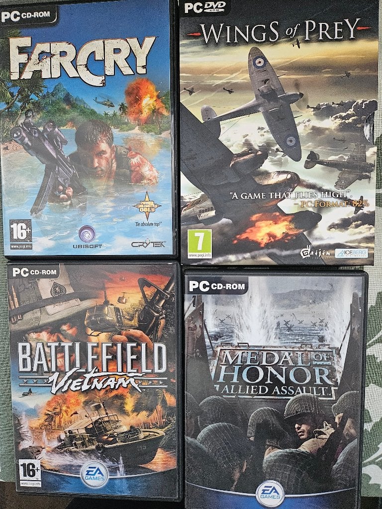 PC Games 20x oorlog, ww2, etc, Spelcomputers en Games, Gebruikt, Shooter, 1 speler, Ophalen of Verzenden