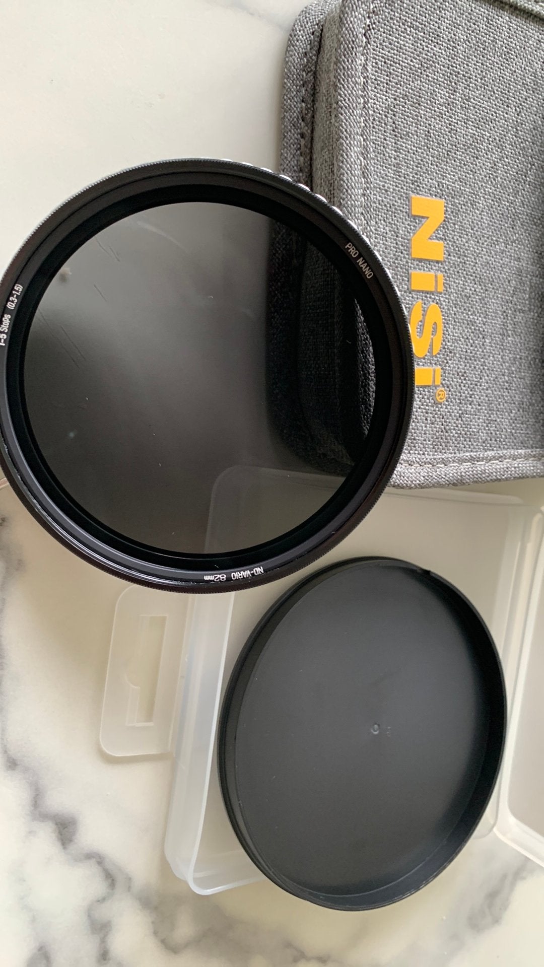 NISI ND VARIO Filter TRUE COLOR 1.5-5 Stops 82mm, Ophalen of Verzenden, Zo goed als nieuw, Overige typen