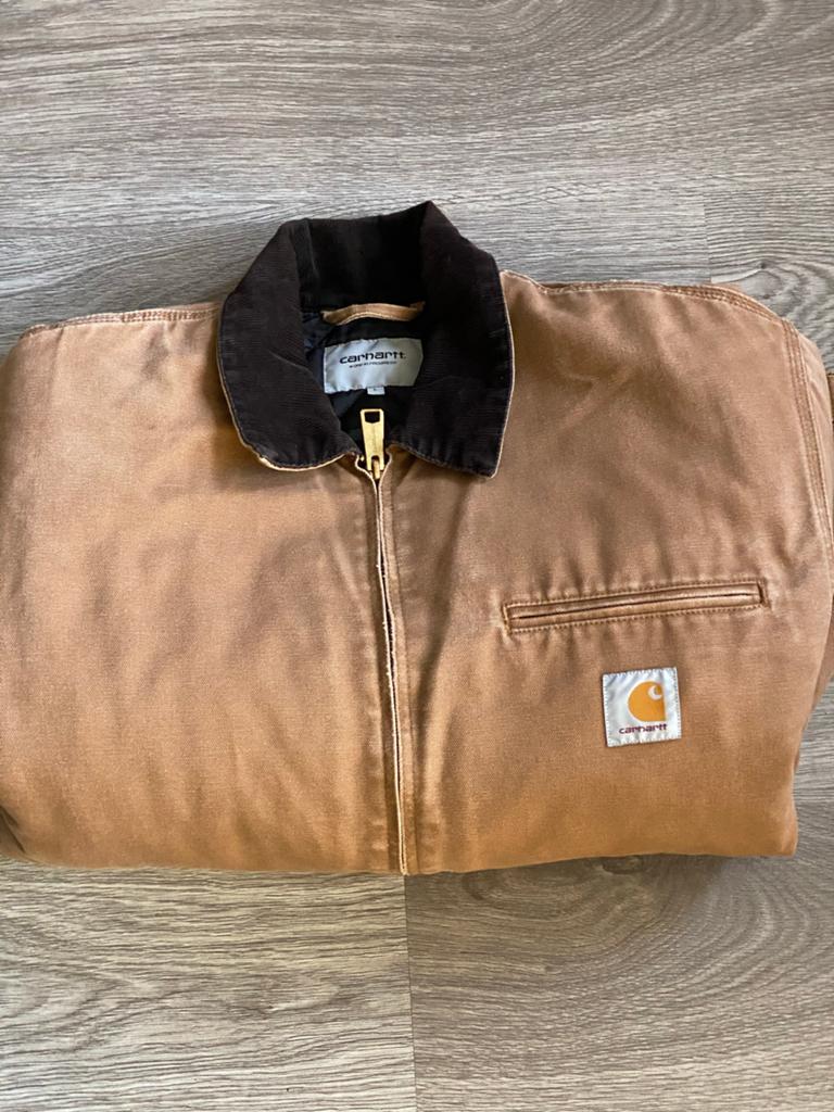 Carhartt WIP Detroit Jacket L - Stoer & Tijdloos Bruin, Ophalen of Verzenden, Zo goed als nieuw, Maat 52/54 (L), Bruin