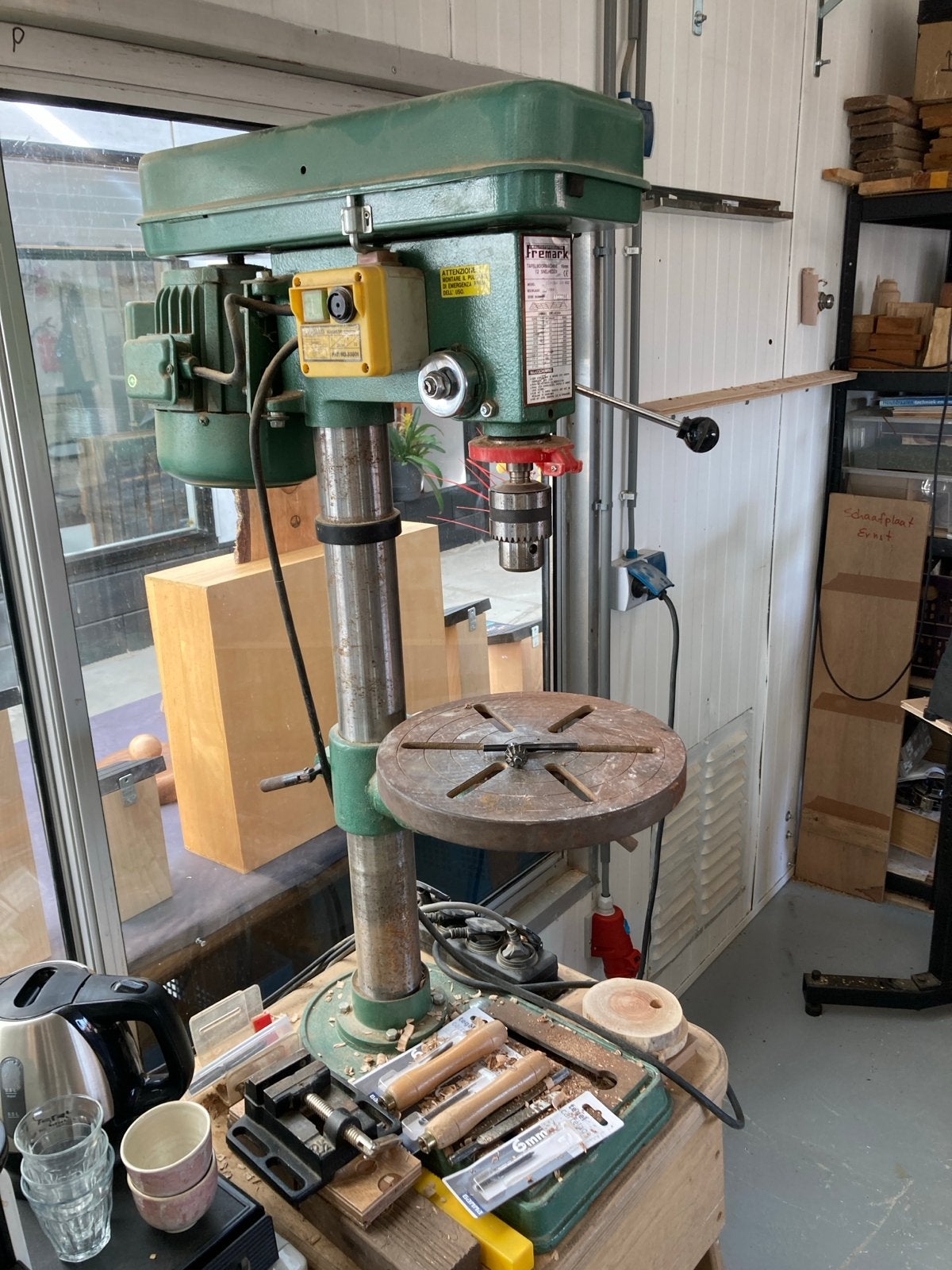 Freemark Kolomboormachine 16mm, 12 snelheden met bok, Ophalen, Gebruikt, 600 watt of meer, Kolomboormachine