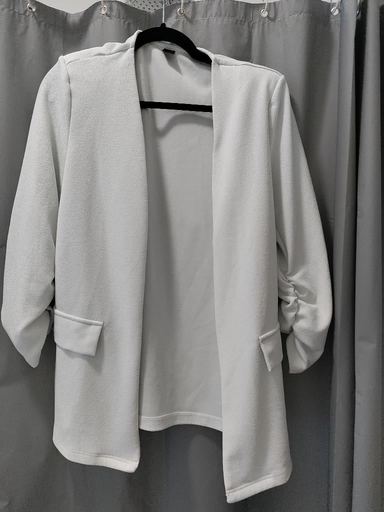 Coat Shein white size L, Ophalen of Verzenden, Zo goed als nieuw, Wit