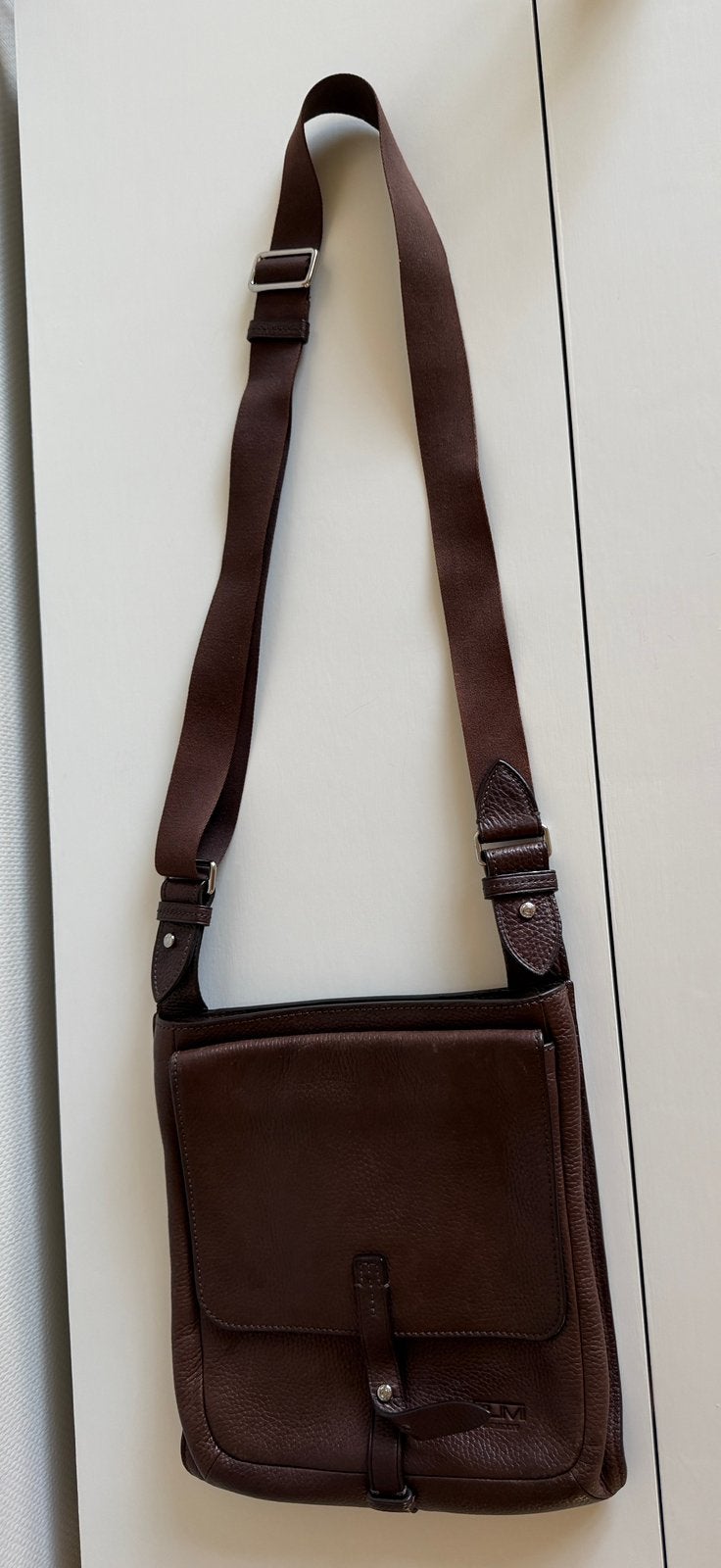 TUMI Vintage leren crossbody/ schoudertas Unisex, Ophalen of Verzenden, Zo goed als nieuw, Bruin, Leer
