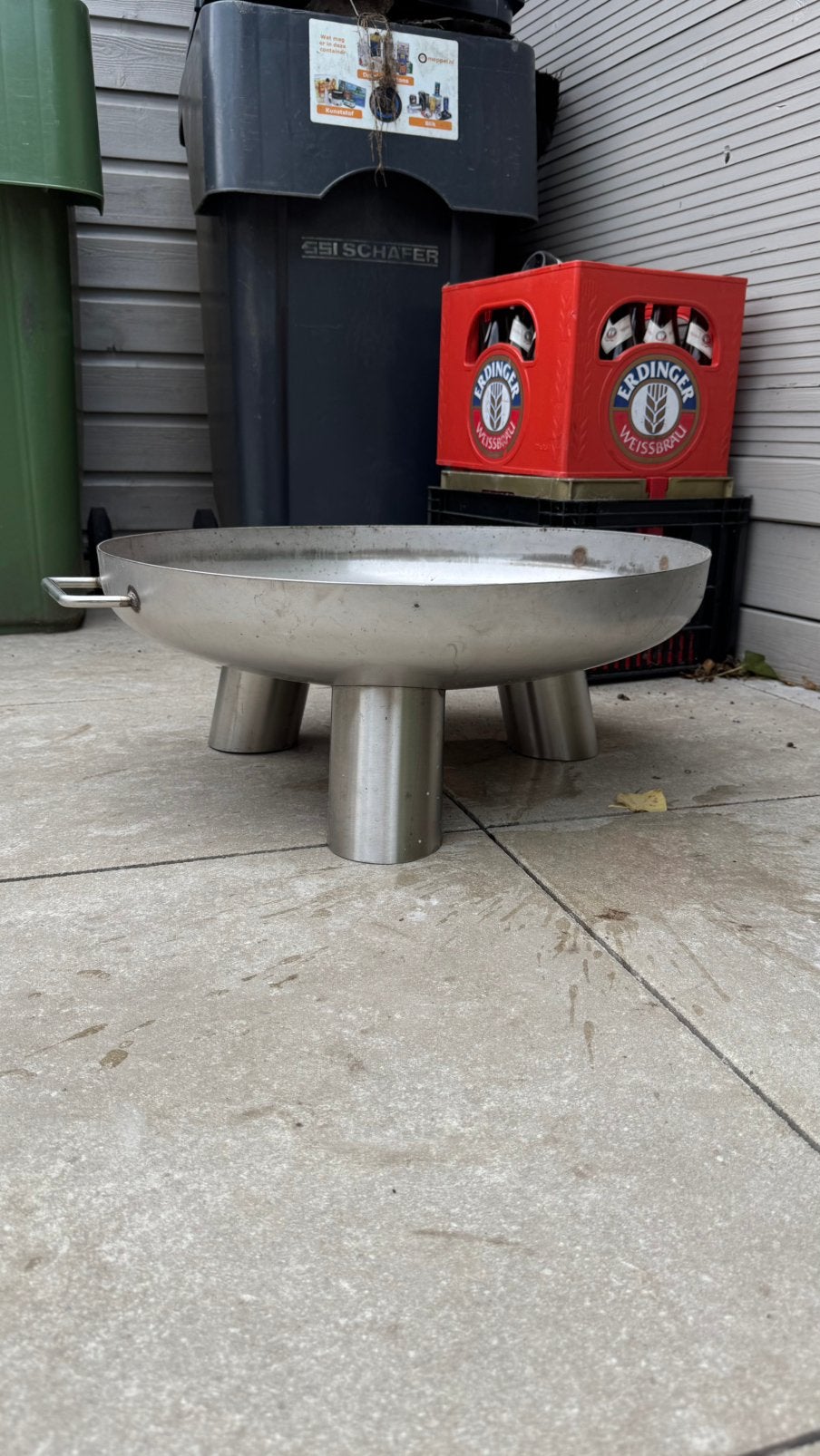 RVS vuurschaal 60 breed en 24cm hoog, Ophalen, Nieuw