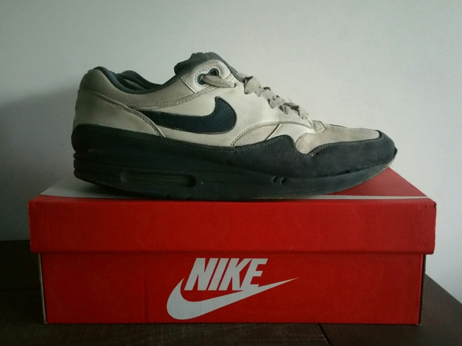 Nike Air Max 1 Sail Dark Obsidian sneakers schoenen, Ophalen of Verzenden