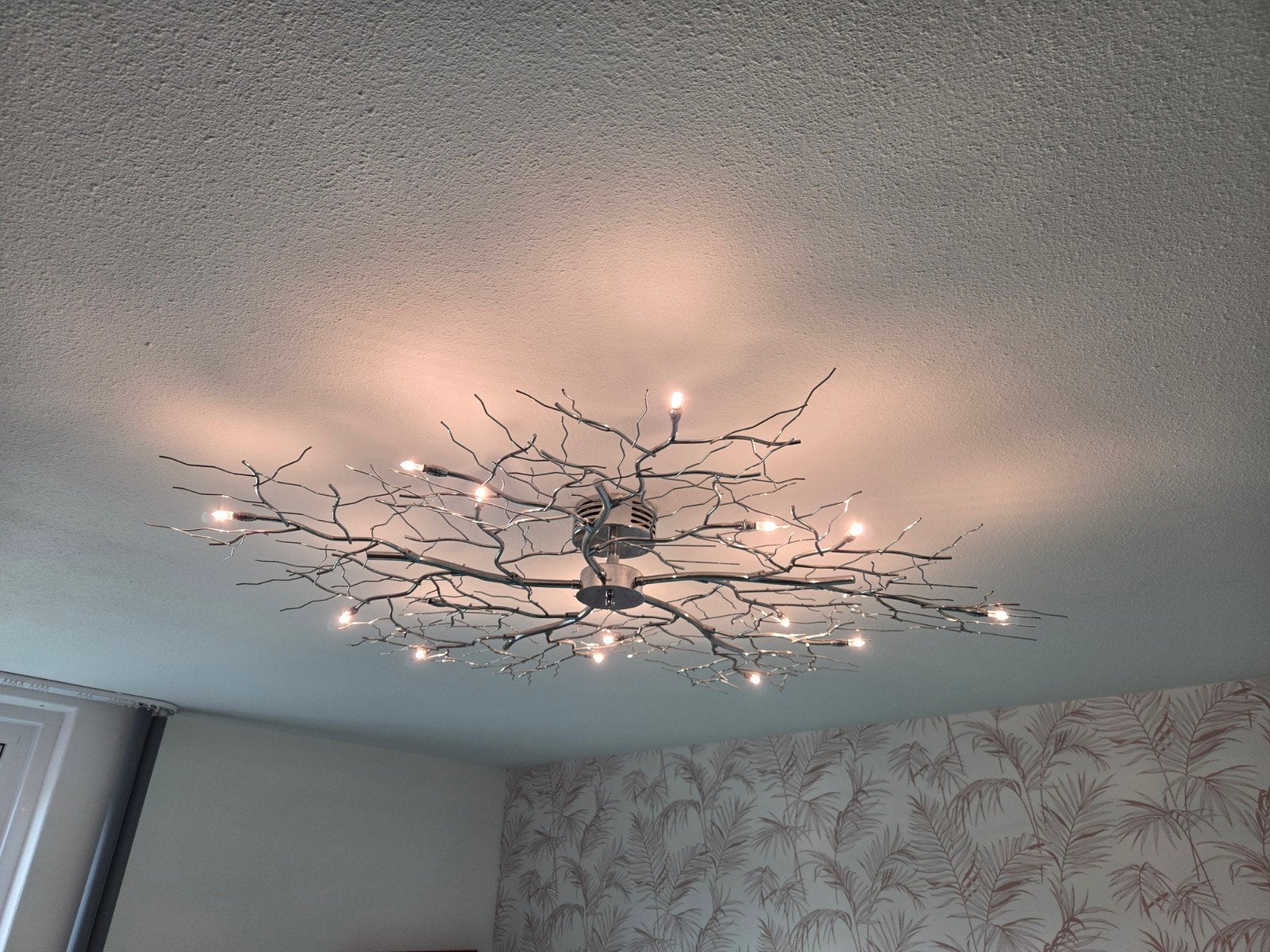 Takkenlamp met halogeen lampjes - Gebruikt maar goed, Huis en Inrichting, Lampen | Plafondlampen, Ophalen, Gebruikt, Design, Plafondlamp