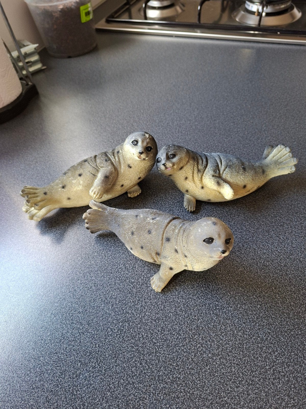 Prachtige zeehonden beeldjes - set van 3, Ophalen of Verzenden, Zo goed als nieuw, Dier