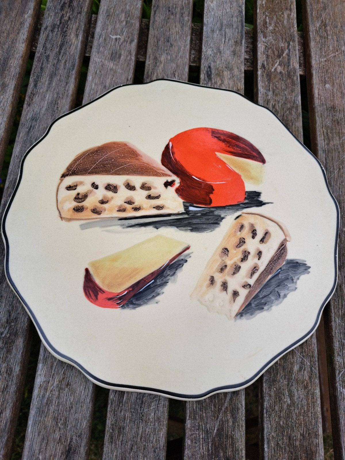 Longwy vintage Kaasplank / Serveerschaal - Holland, Antiek en Kunst, Ophalen of Verzenden