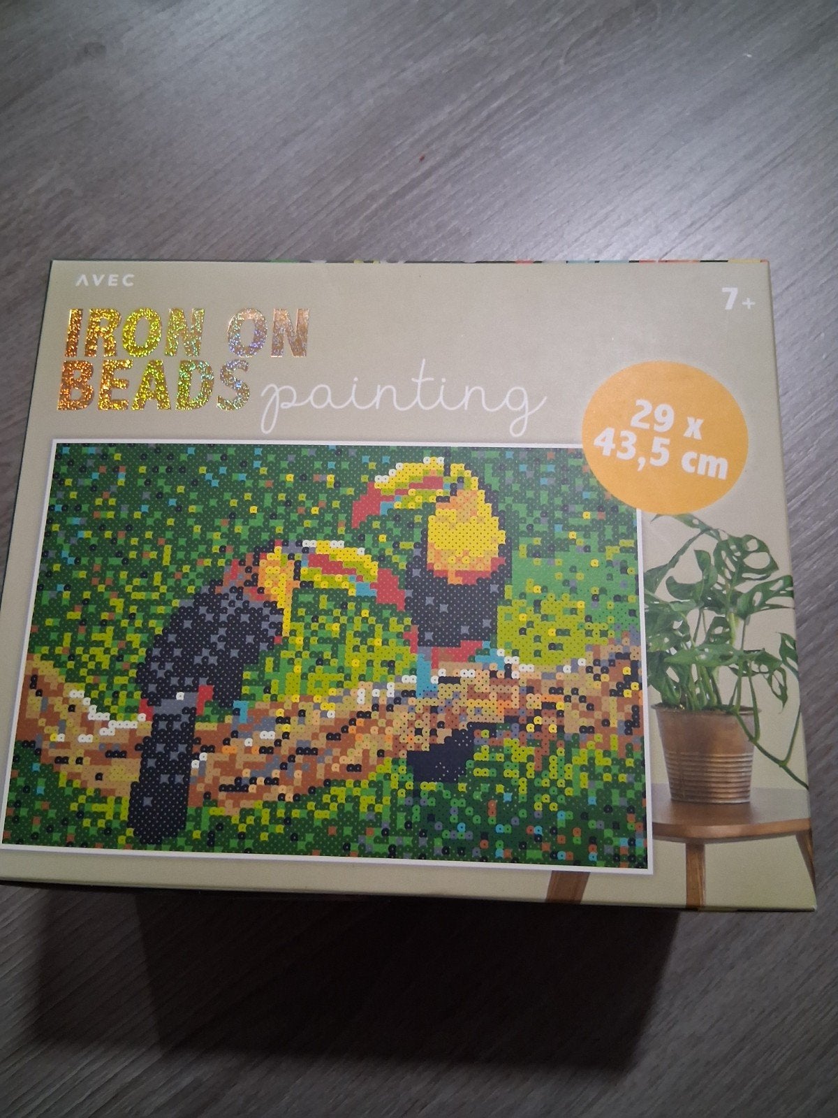 Strijkkralen Schilderij Toekan - 29x43,5 cm, Dieren, Nieuw, Meerkleurig, Ophalen of Verzenden