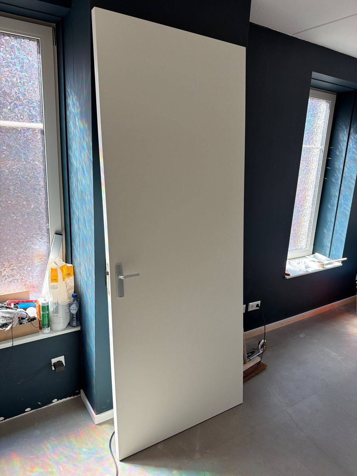3x Svedex stompe deuren (2x links, 1x rechts) + kozijn + sch, Gebruikt, 80 tot 100 cm, 215 cm of meer, Binnendeur