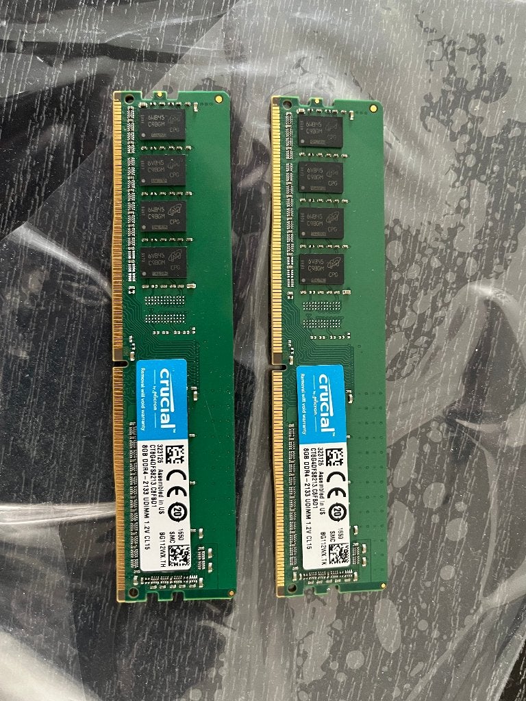 Ram 16GB Cruscial, Ophalen, DDR4, Zo goed als nieuw, Desktop