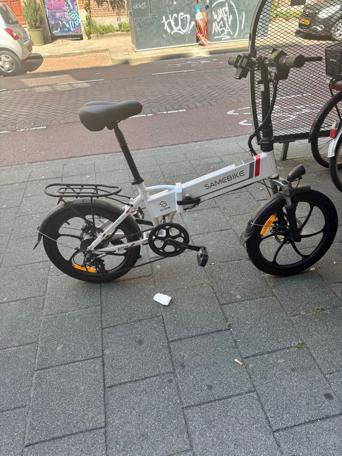 Samebike opvouwbare elektrische fiets, Fietsen en Brommers, Elektrische fietsen, Gebruikt, Minder dan 47 cm, 30 tot 50 km per accu