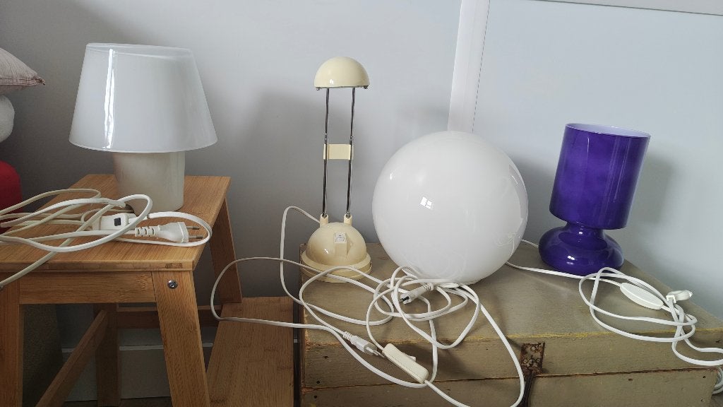 Ikea tafellampen, 4x,Gavik, Espressivo, Fado, Lykta, Overige typen, Gebruikt, Paars, Ophalen of Verzenden