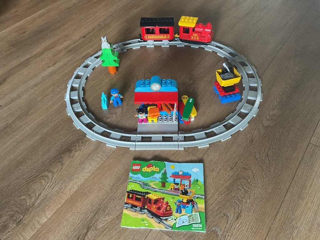 Duplo. Stoomtrein, Ophalen, Zo goed als nieuw, Compleet, Duplo