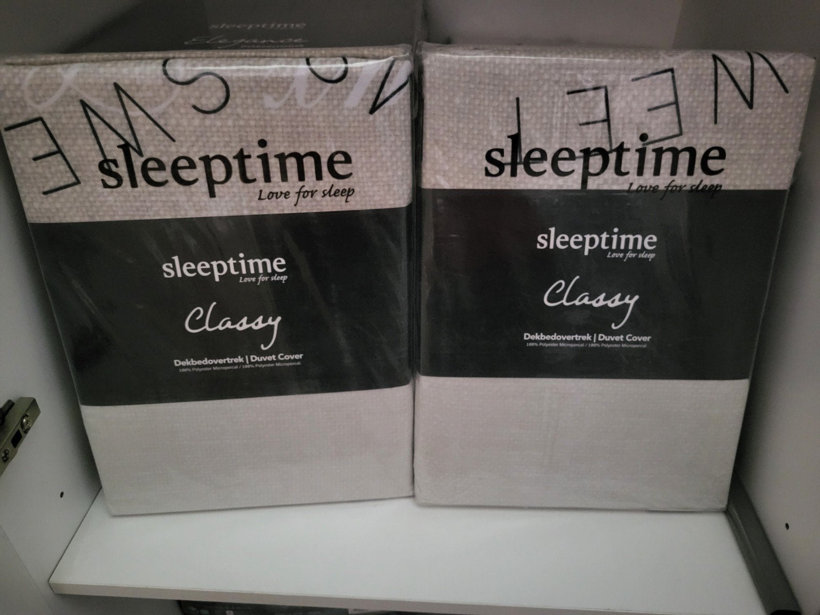 2x Sleeptime Sweet Doux-White Dekbedovertrek 140x200/220, Anti-allergisch, Wit, Dekbedovertrek, Ophalen of Verzenden