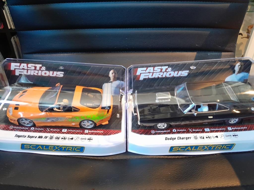 Scalextric fast and the furious Dom and Brian slotcars, Ophalen of Verzenden, Nieuw, Elektrisch, Overige merken