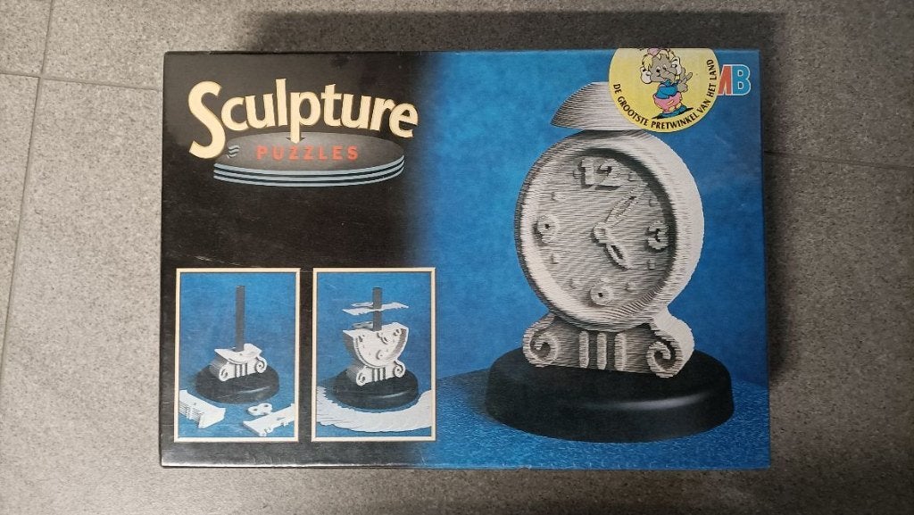 Nieuwe leuke 3D puzzel 160 stuks klok sculpture van MB, Ophalen of Verzenden, Minder dan 500 stukjes, Nieuw, Rubik's of 3D-puzzel