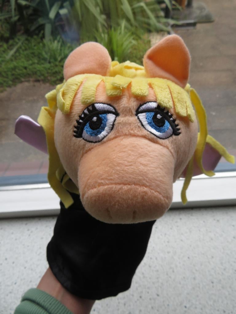Handpop Miss Piggy poppenkastpop van The Muppets Mega AH, Overige typen, Ophalen of Verzenden, Zo goed als nieuw, Wasbaar