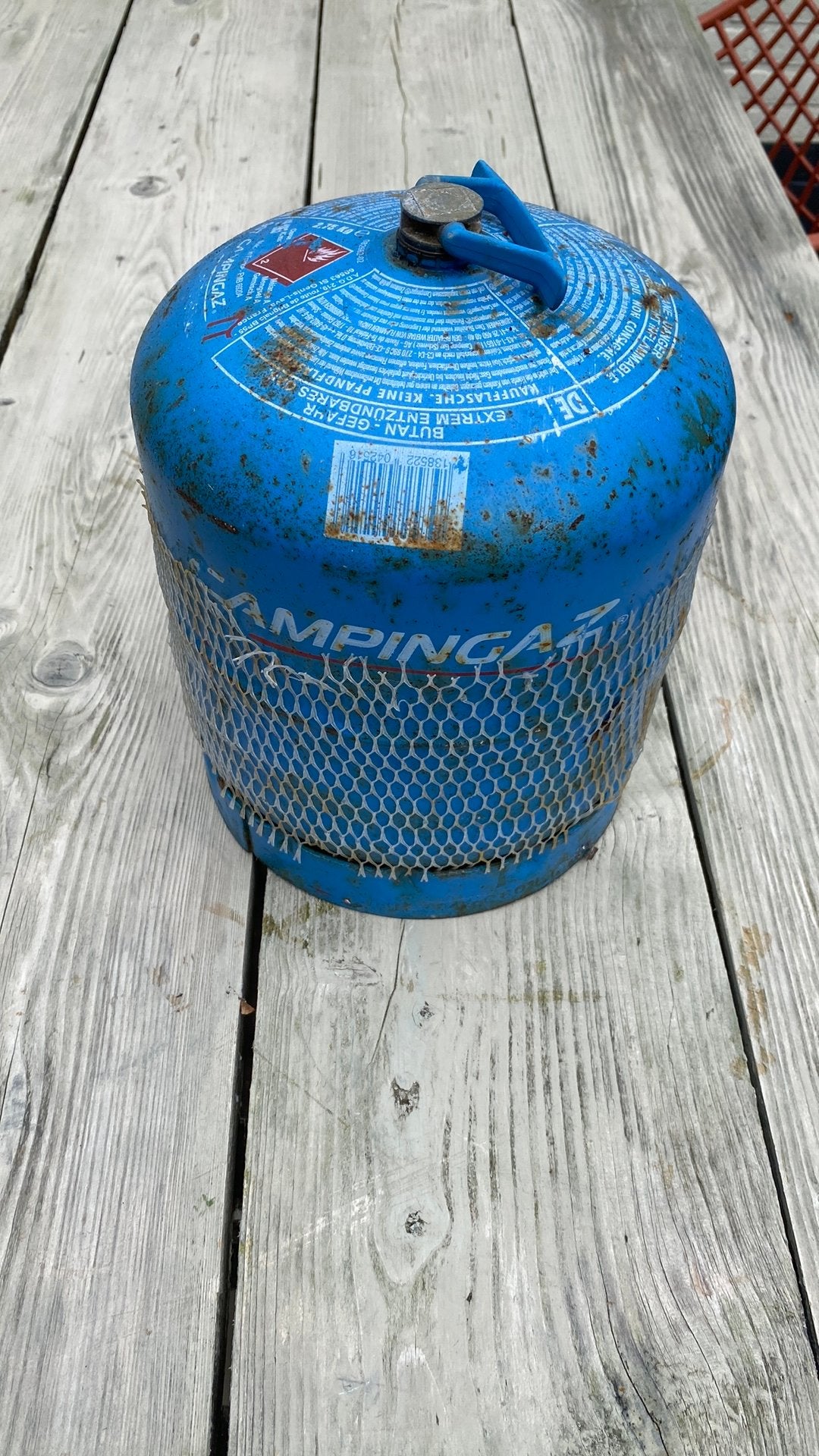Lege campingaz fles 907, Caravans en Kamperen, Kampeeraccessoires, Ophalen of Verzenden, Gebruikt