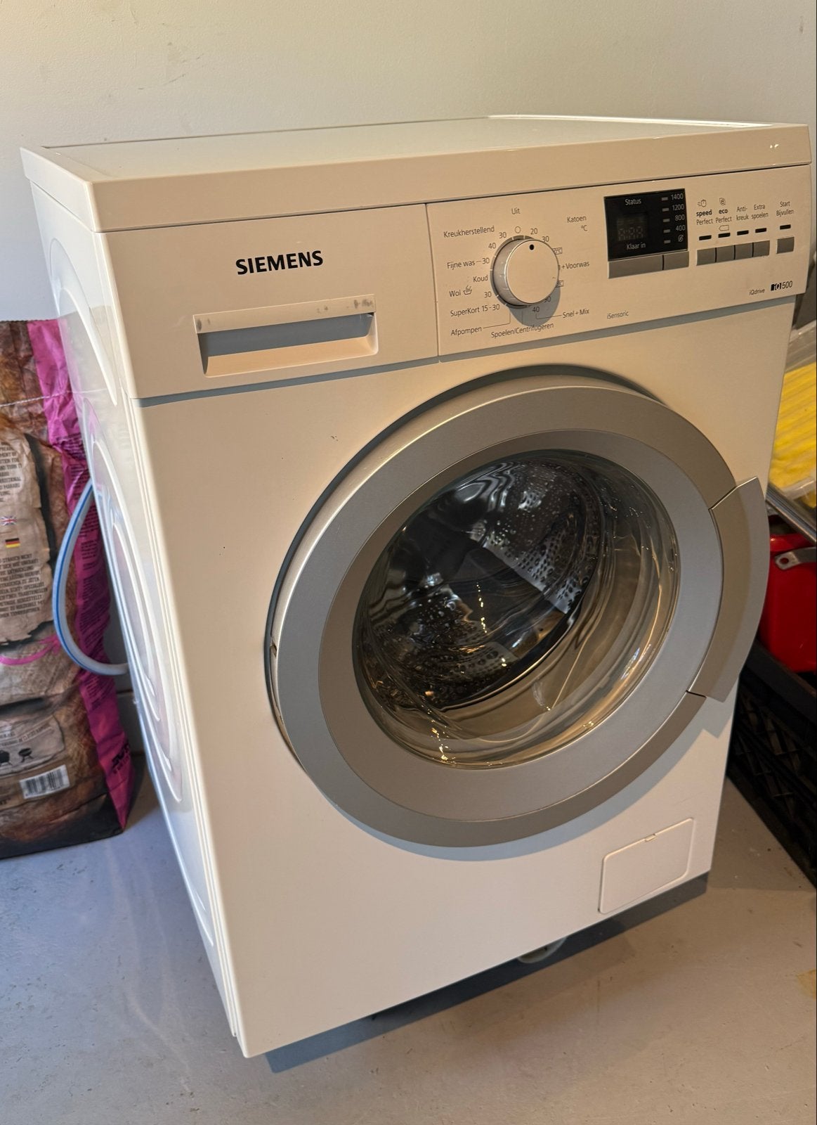 Siemens iQ500 WM14Q363NL Wasmachine - 7kg, 1400 toeren, Ophalen, Gebruikt, Voorlader, Kort programma