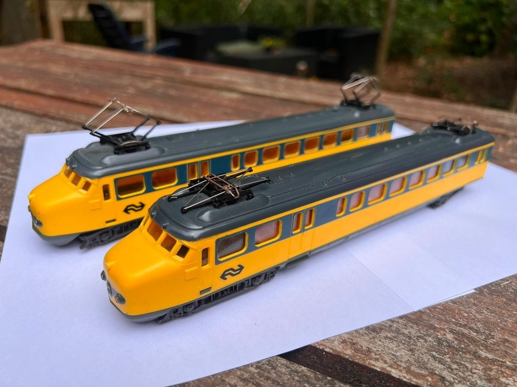 NS Hondekop Treinstel - Geel/Grijs, Wisselstroom, Ophalen of Verzenden, NS, Lima