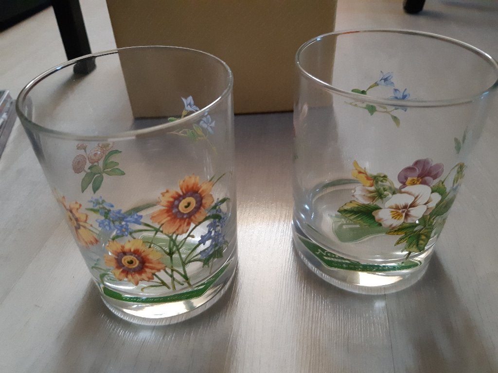 4 Vintage Noritake : Gourmet Garden (7940) Glazen, Verzenden, Zo goed als nieuw, Overige typen