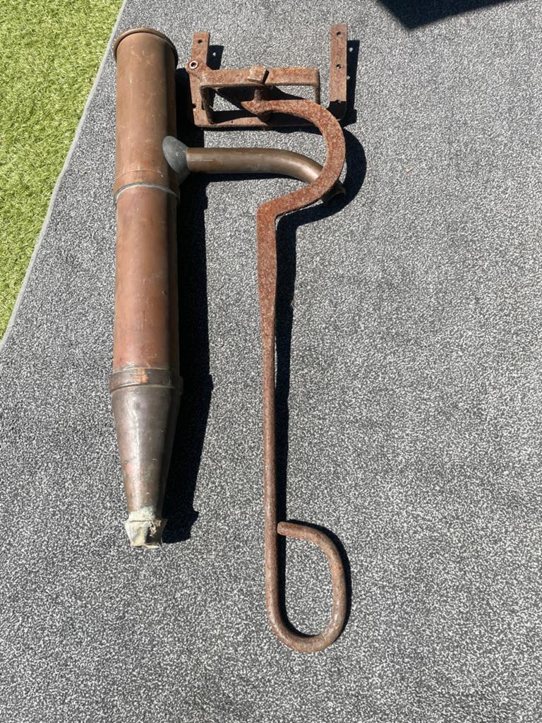 Antieke koperen waterpomp - Decoratief object, Ophalen, Gebruikt, Handmatig, Overige typen