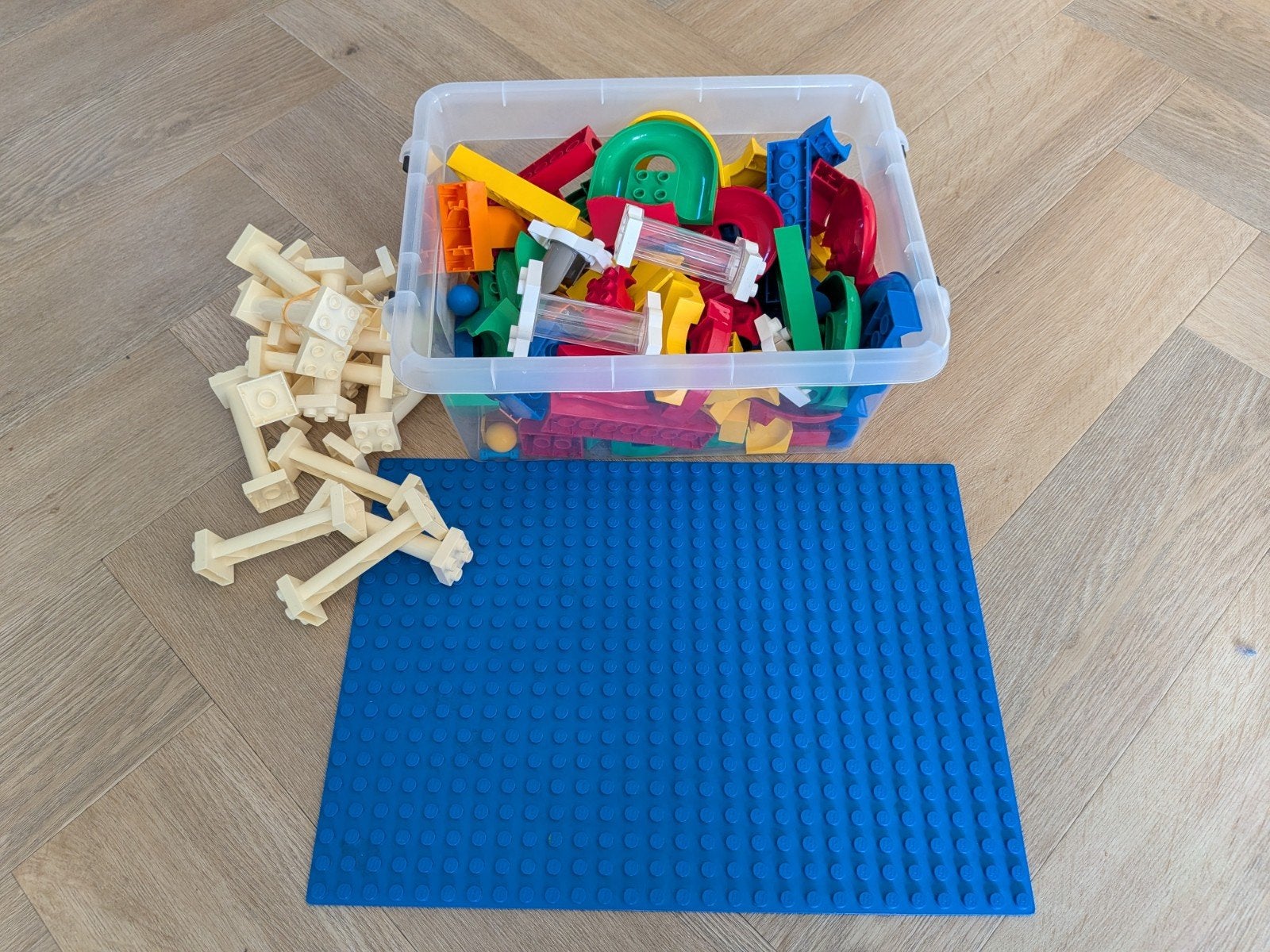 Hubelino duplo knikkerbaan, Kinderen en Baby's, Ophalen of Verzenden, Duplo