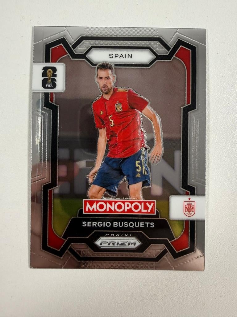 45 Sergio Busquets Prizm Monopoly World Cup 2026, Ophalen of Verzenden, Nieuw, Buitenlandse clubs, Poster, Plaatje of Sticker