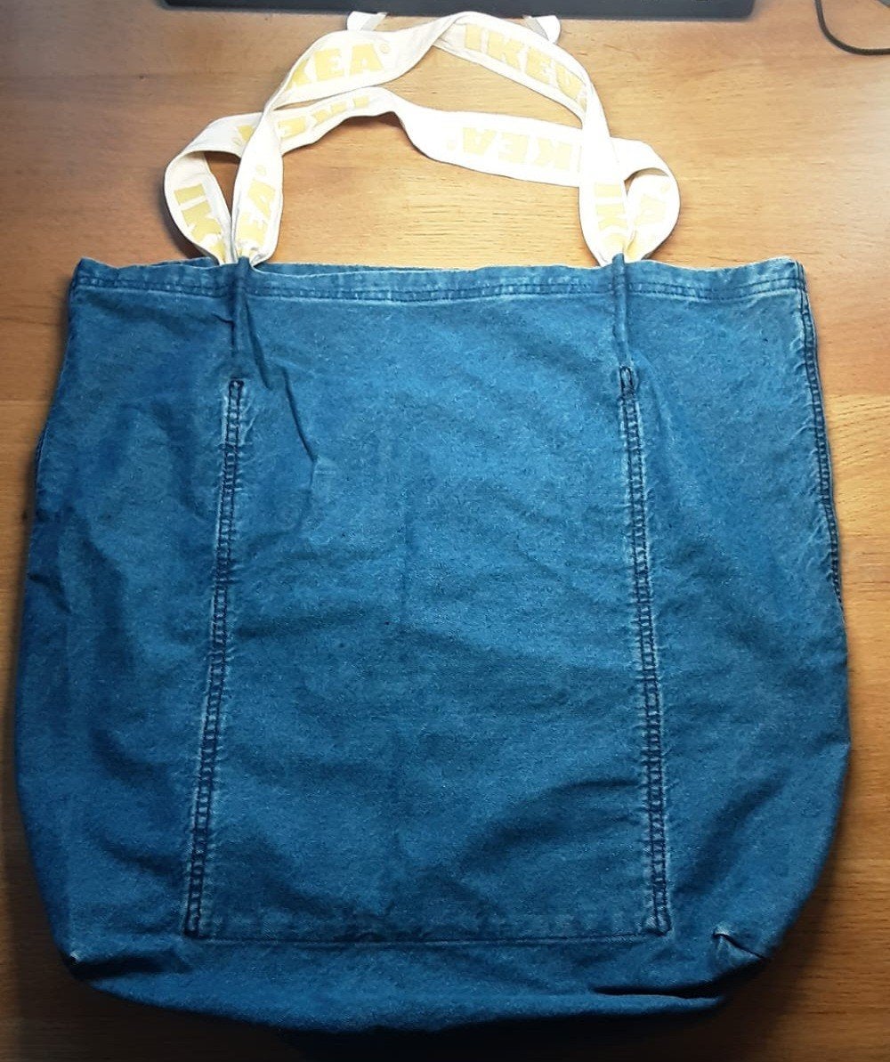 IKEA & Mud Jeans denim tas, Ophalen of Verzenden, Zo goed als nieuw, Blauw, Shopper